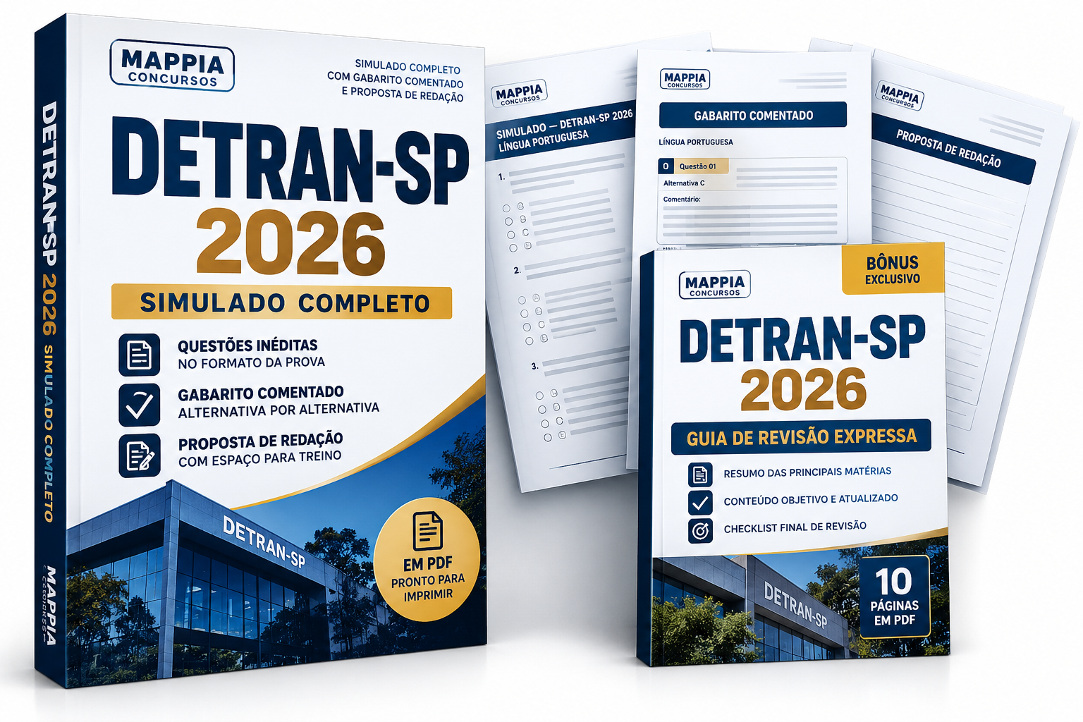 DETRAN-SP 2026 — SIMULADO COMPLETO + GABARITO COMENTADO + GUIA BÔNUS