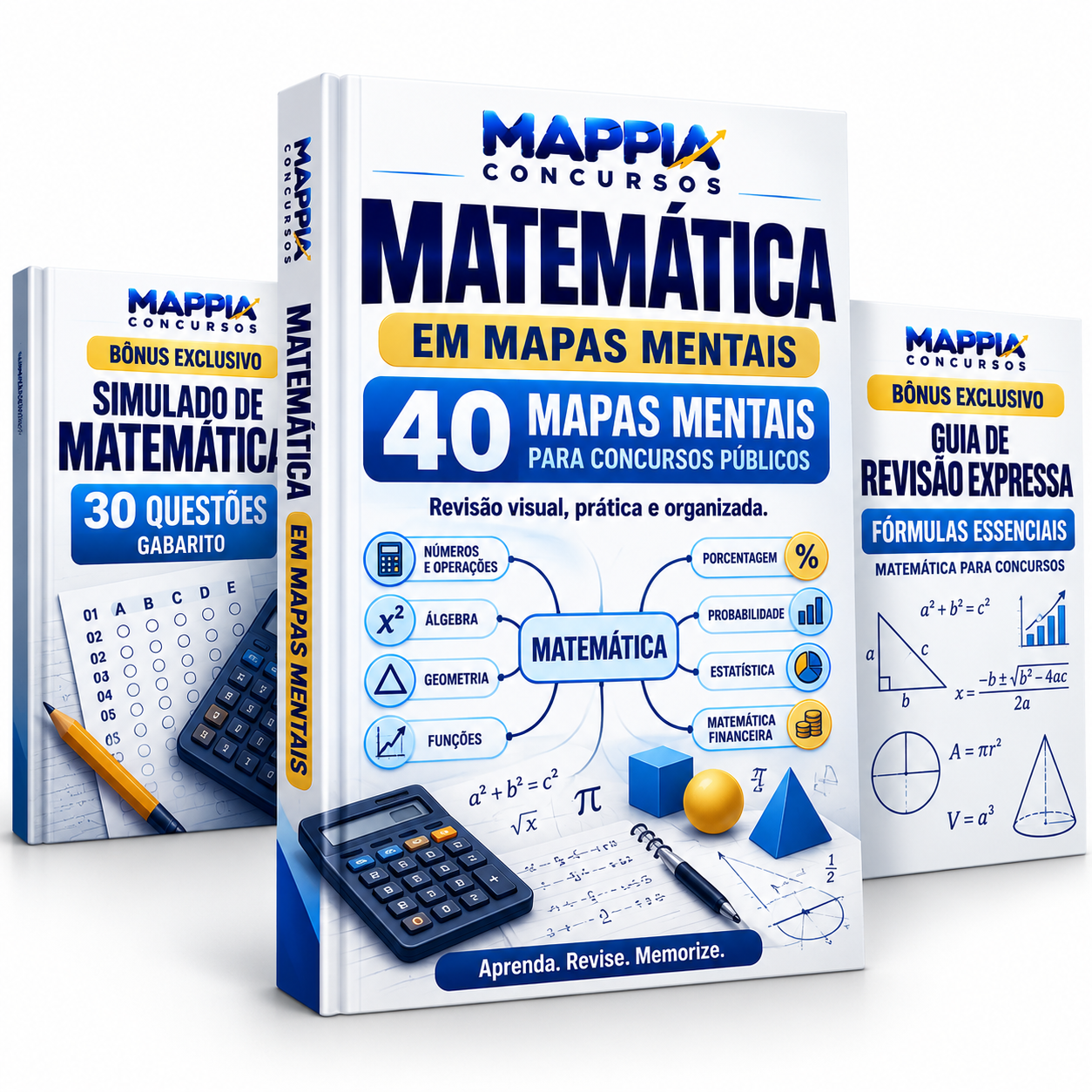 MATEMÁTICA PARA CONCURSOS EM MAPAS MENTAIS + SIMULADO E BÔNUS