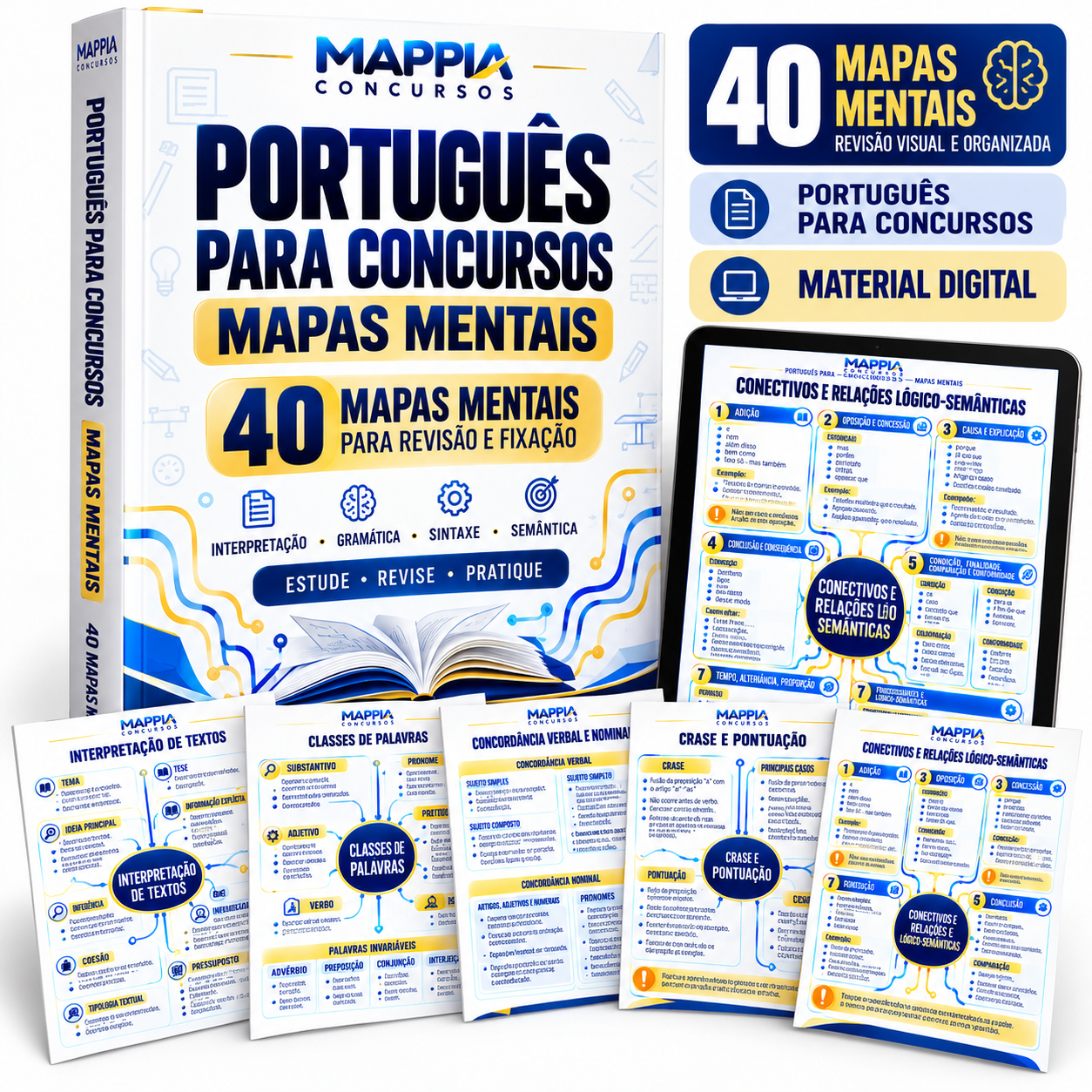 PORTUGUÊS PARA CONCURSOS — 40 MAPAS MENTAIS